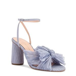 Loeffler Randall Camellia Pleated Knot Sandal in Blue Size 9.5